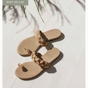 Jenni Kayne Leather Braided Strap Sandal - Natural